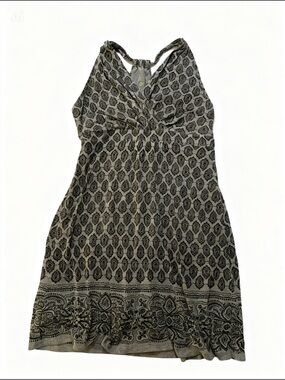 Dakini Grey Racerback Dress with Paisley Pattern